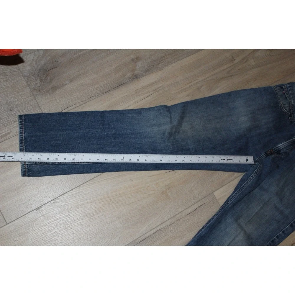Tommy Hilfiger Mens Medium Wash Straight Leg Denim Jeans Blue 32x32 Rigid Cotton